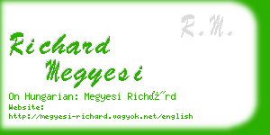 richard megyesi business card